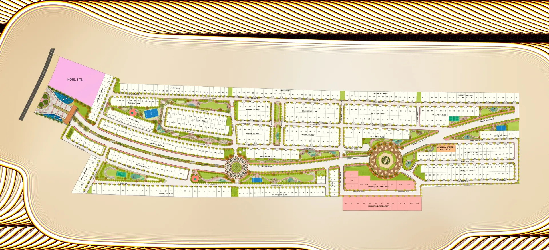 Plot Layout — Hotel Site, School & Commercial