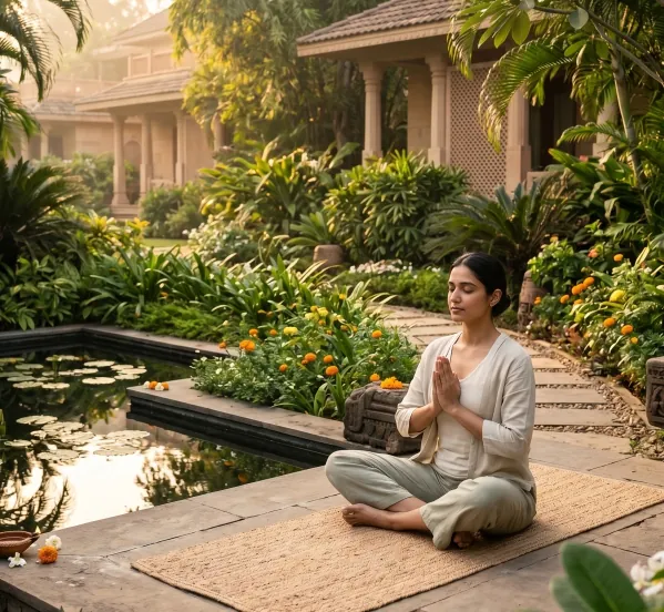 Meditation Corner by the Lily Pond