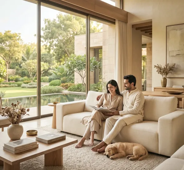 Garden-Facing Family Living Room